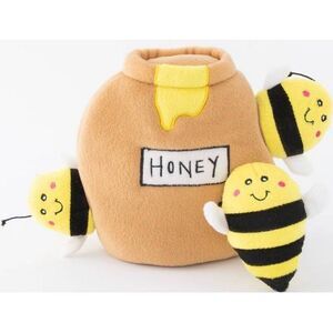 Zippy Paws Burrow Interactive Dog Toy Hide and Seek Squeaky Honey Pot with Bees